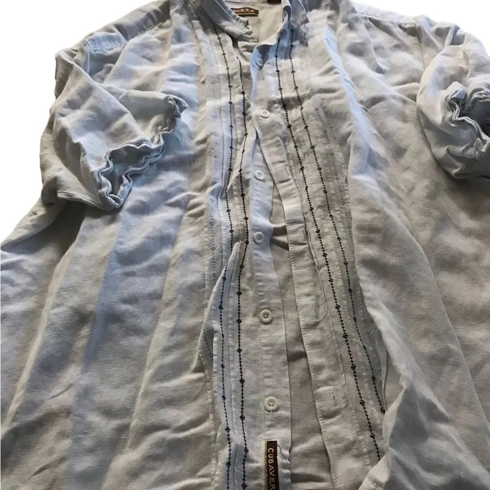 Cubavera size XL linen beach wedding attire excellent condition